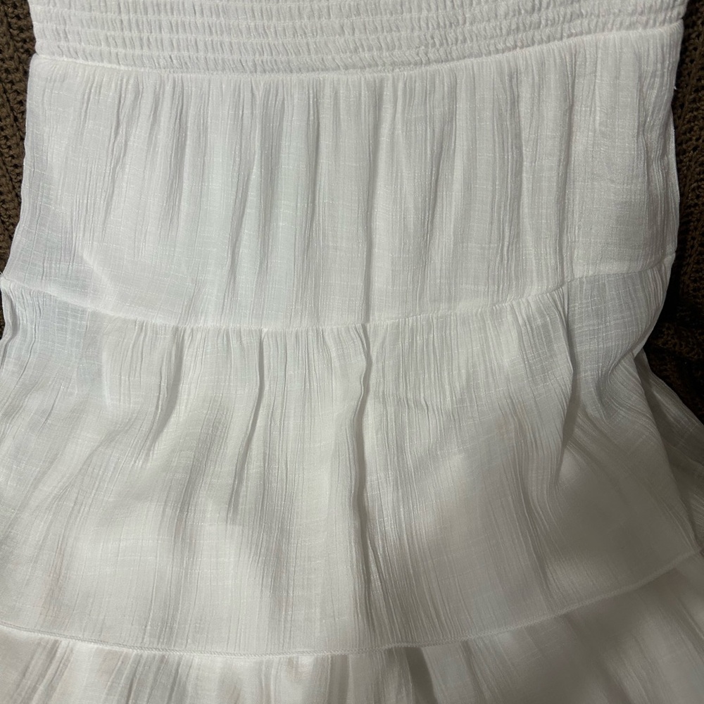 Elegant White Smocked Maxi Dress - Picture 10 of 10